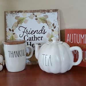 Rae Dunn Pumpkin TEA Teapot